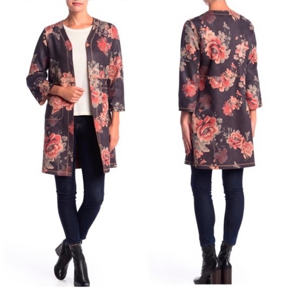 Anthropologie Solitaire Faux Sued Kimono Jacket - Picture 2 of 7